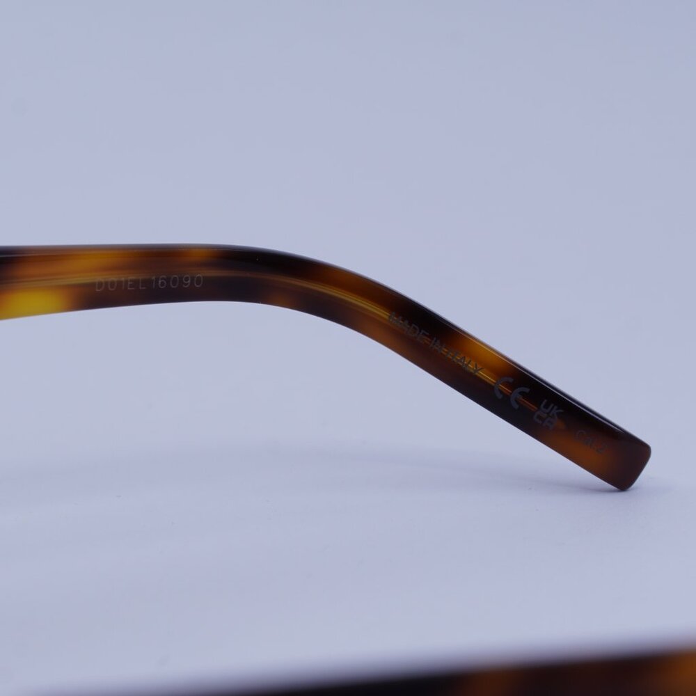 Saint Laurent SLM126 003 Sunglasses Havana Cat Eye Frame, Green Lenses - Picture 3 of 11